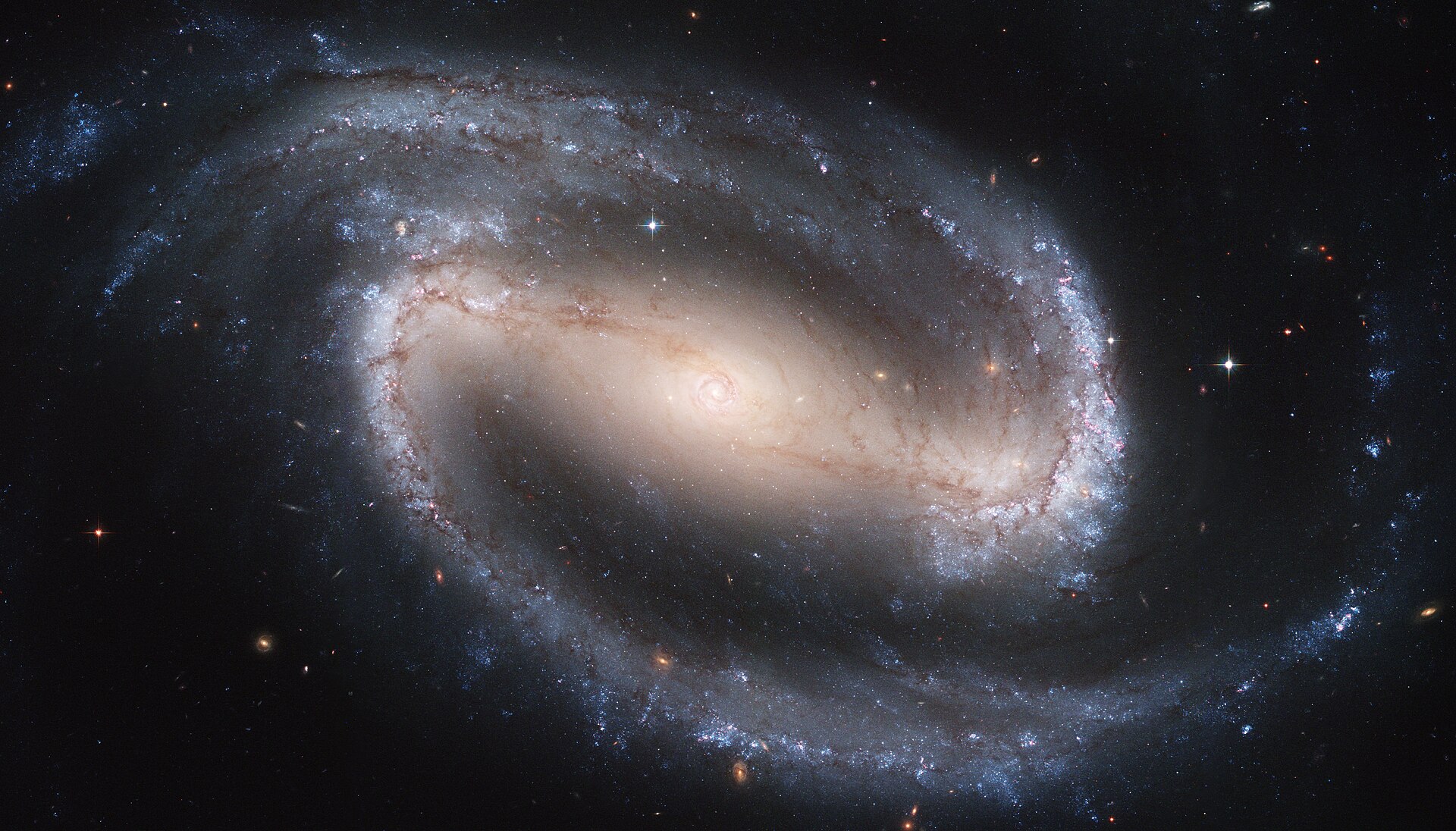 NGC 1300, a barred spiral galaxy photographed by Hubble