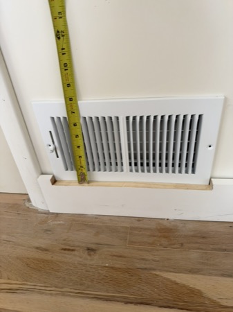 Sep 21, 2026 — Measuring the installed white wall vent cover