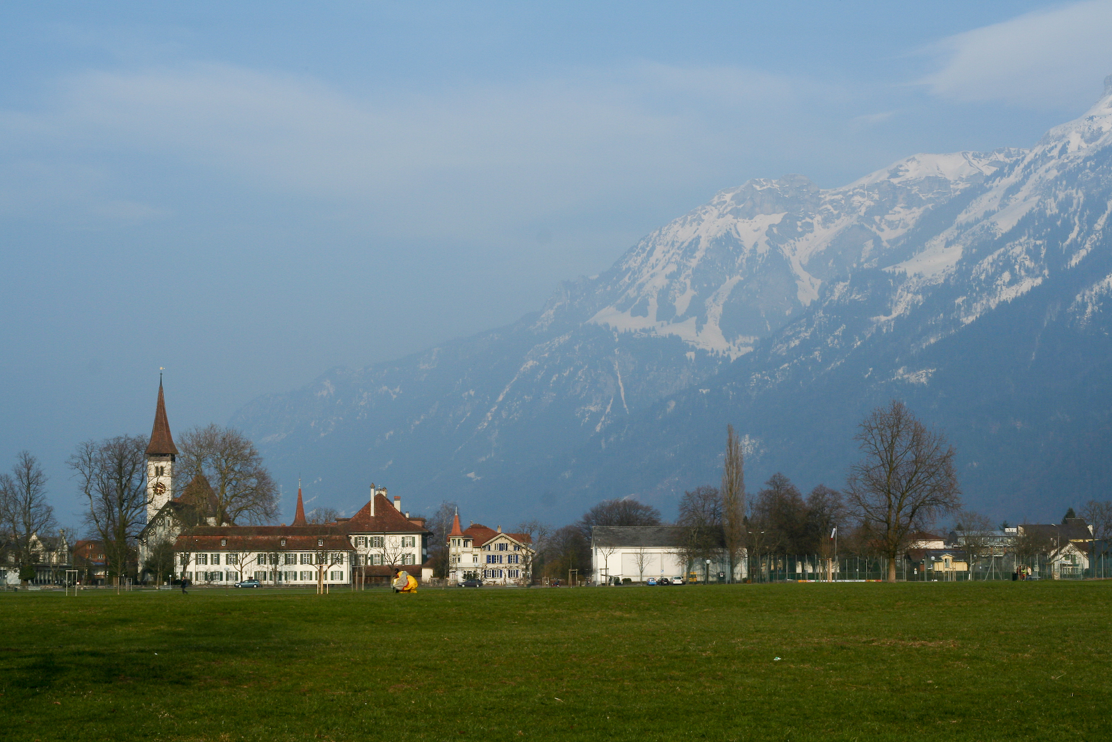 Interlaken with the Jungfrau massif